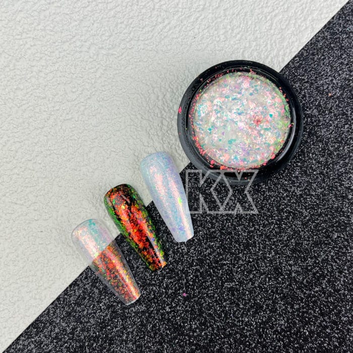 Irregular Nail Art Opal Transparent Chameleon Duochrome Foil Flakes - Image 5