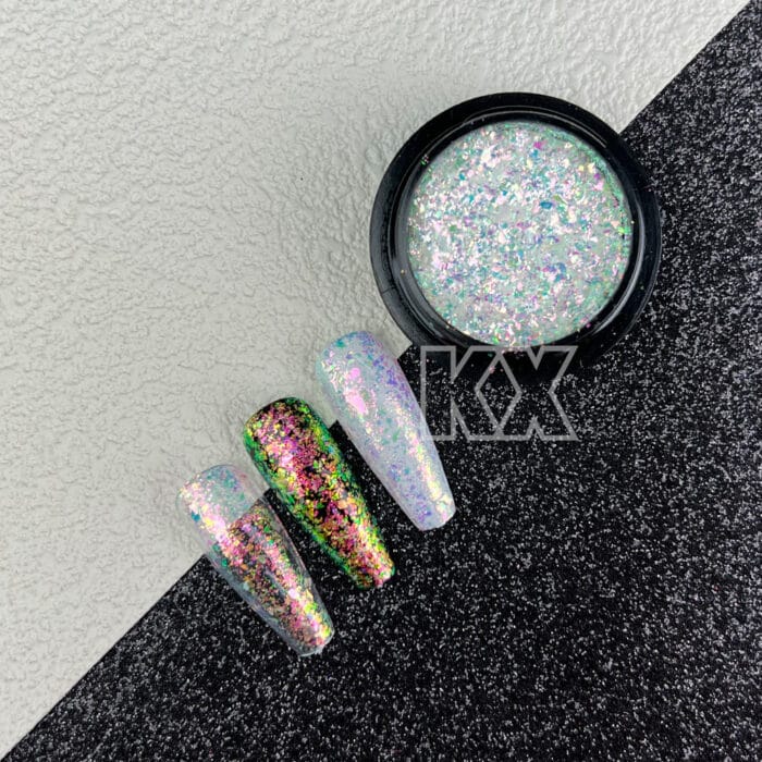 Irregular Nail Art Opal Transparent Chameleon Duochrome Foil Flakes - Image 6